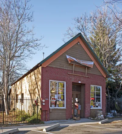 The historic 1862 Civil War Armory brick building in Georgetown